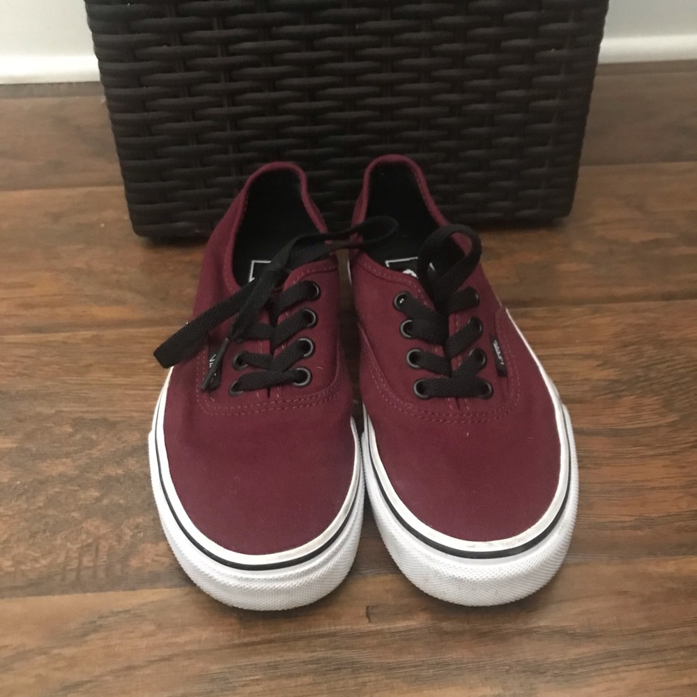 Vans maroon shoes size 5.5